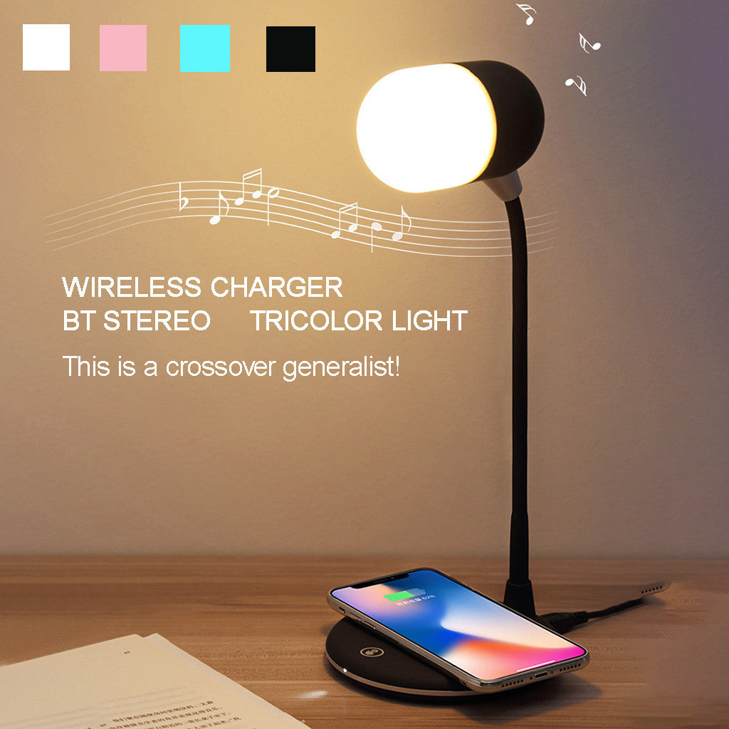 Bluetooth Speaker with Night Light and Wireless Charger