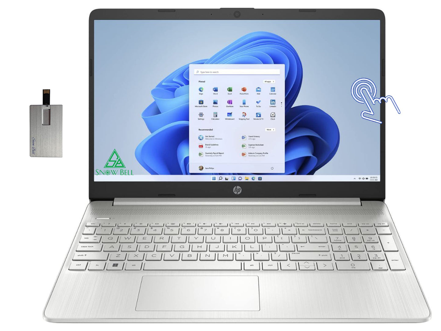 HP 15-dw Sleekbook - Core i3, 8GB RAM, 256GB SSD, 15.6" HD