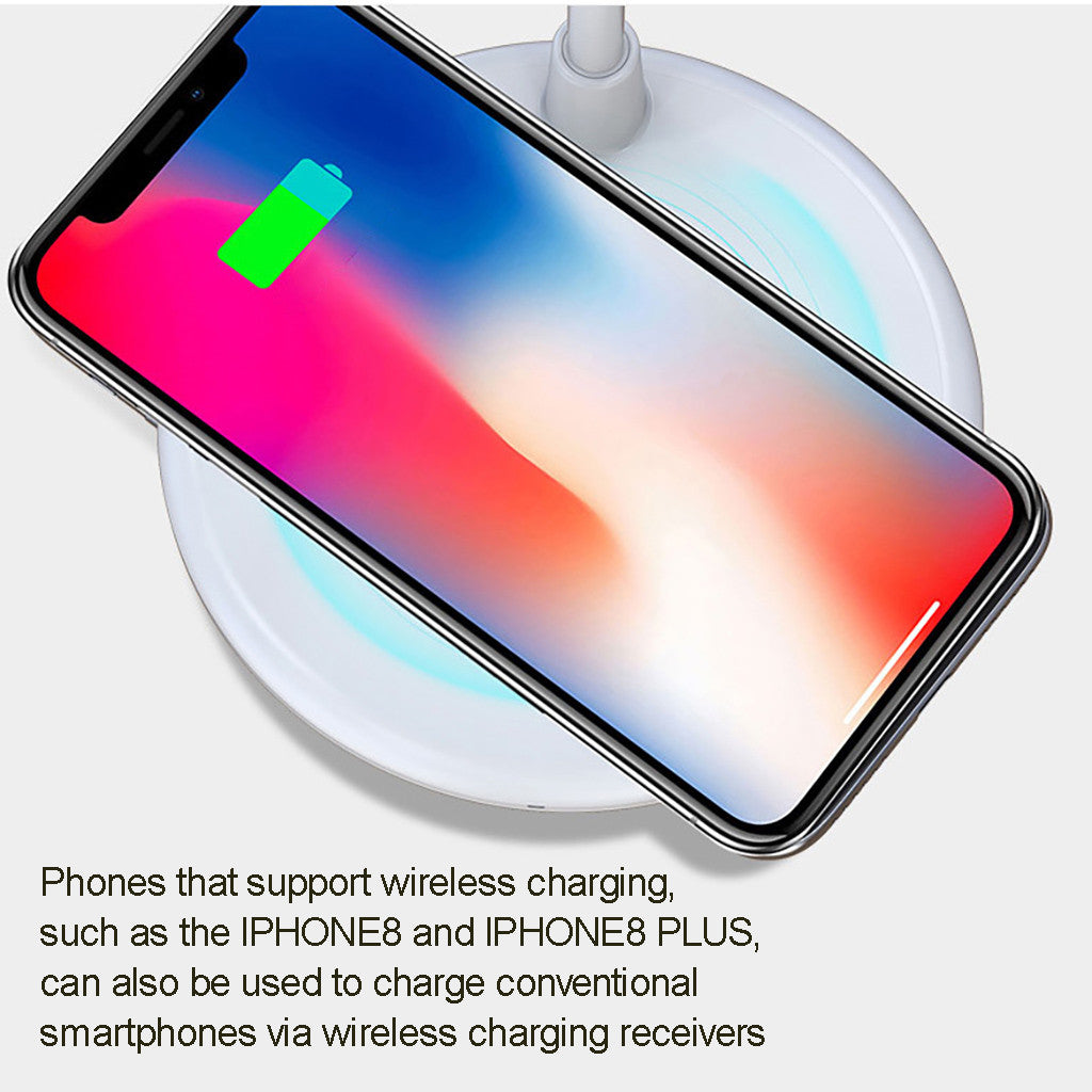 Bluetooth Speaker with Night Light and Wireless Charger